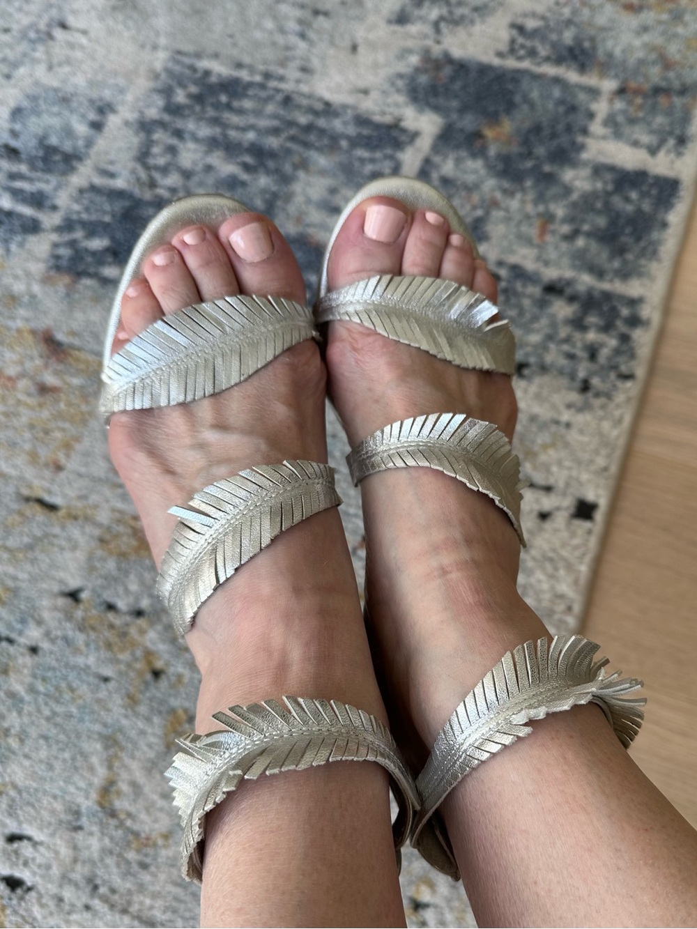 Silver Feathers Icarus Sandals